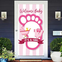 Lofaris Its A Girl Pink Stroller Baby Shower Door Cover