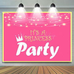 Lofaris Its A Princess Pink Yellow Baby Shower Party Backdrop