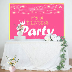 Lofaris Its A Princess Pink Yellow Baby Shower Party Backdrop