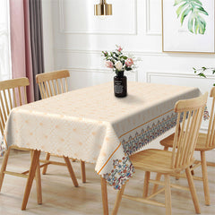 Lofaris Ivory Modern Rectangle Tablecloth for Dining Room