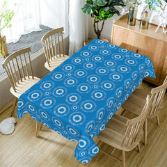 Lofaris Jellyfish Rings Blue Tablecloth For Kitchen Decor