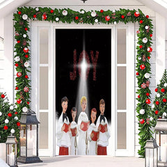 Lofaris Joy Christians Carol Light Christmas Door Cover