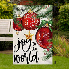 Lofaris Joy To The World Light Leaves Christmas Garden Flag