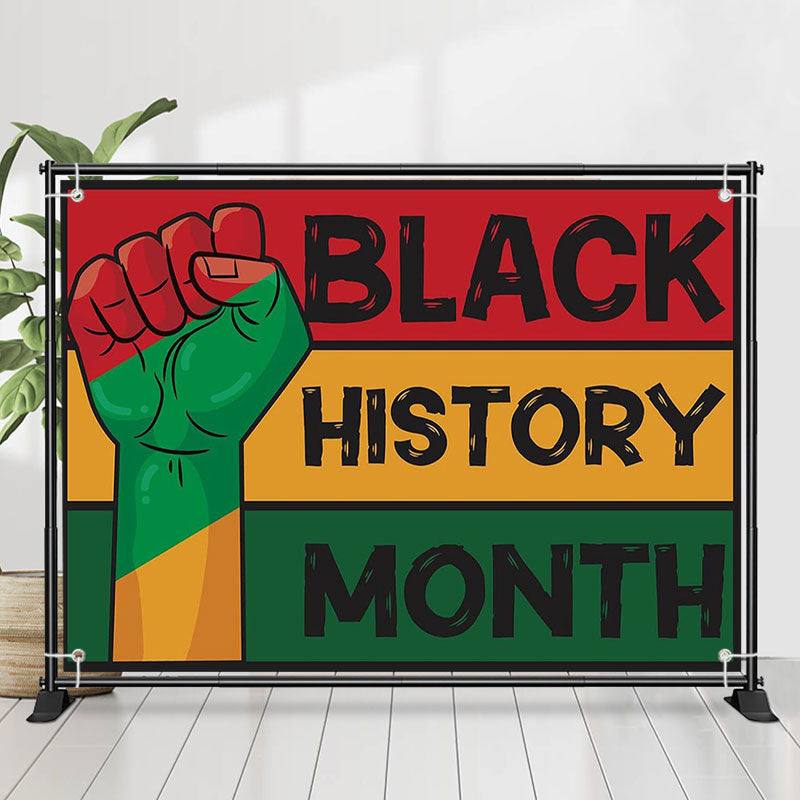 Lofaris Juneteenth Fist Simple Black History Month Backdrop