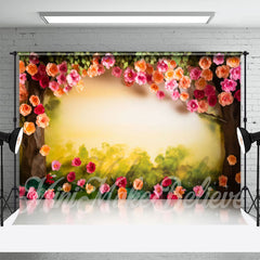 Lofaris Jungle Flowers Spring Birthday Cake Smash Backdrop