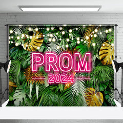 Lofaris Jungle Green Leaves Plant Lights Prom Party Backdrop