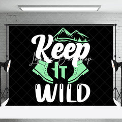 Lofaris Keep It Wild Black Green Outdoor Sports Backdrop