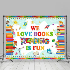 Lofaris Kids Books Colorful Pencil World Book Day Backdrop