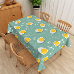 Lofaris Kitchen Elements Egg Pot Green Rectangle Tablecloth