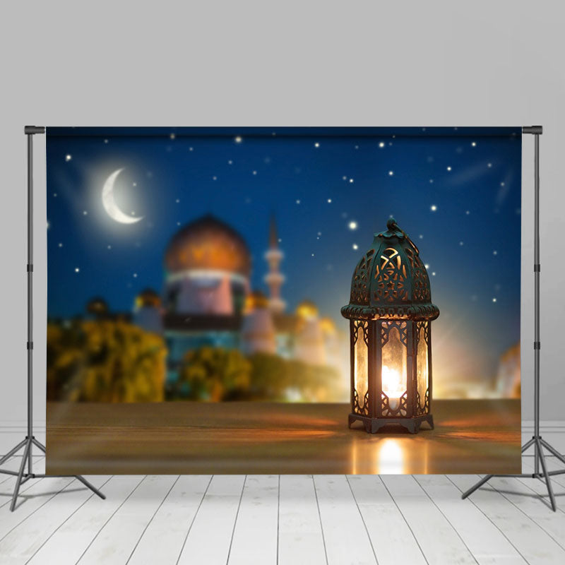 Lofaris Lantern Starry Night Ramadan Rubarak Party Backdrop