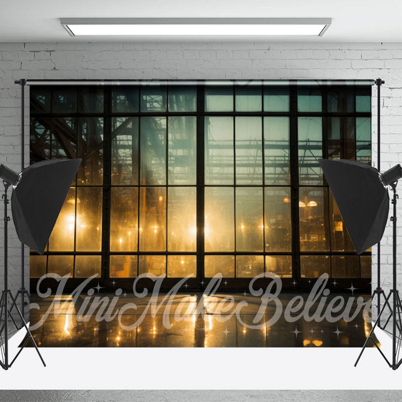 Lofaris Large Glass Windows Wram Light Architecture Backdrop