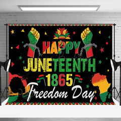 Lofaris Large Happy Juneteenth 1865 Freedom Day Backdrop