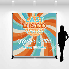 Lofaris Last Disco Ball Custom Name 30th Birthday Backdrop