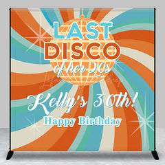 Lofaris Last Disco Ball Custom Name 30th Birthday Backdrop