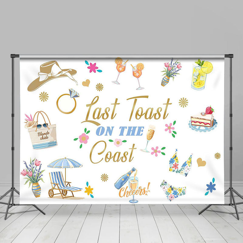 Lofaris Last Toast On The Coast Bachelorette Party Backdrop