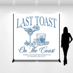 Lofaris Last Toast On The Coast Custom Bachelorette Backdrop