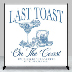 Lofaris Last Toast On The Coast Custom Bachelorette Backdrop