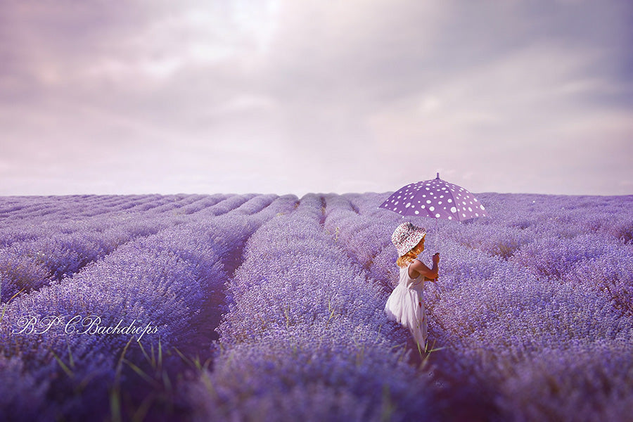 Lofaris Lavender Field Spring Photography Backdrop For Portrait