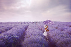 Lofaris Lavender Field Spring Photography Backdrop For Portrait