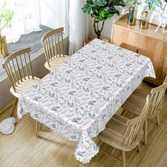 Lofaris Lavender Flowers Botanical Rectangle Tablecloth