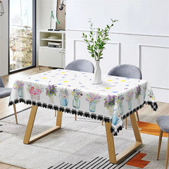 Lofaris Lavenders Bottle Flowers Repeat Dining Tablecloth