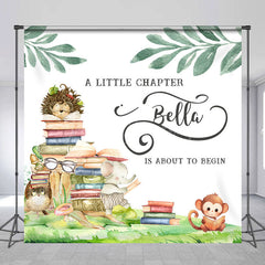 Lofaris Leaves Animals Learning Custom Baby Shower Backdrop