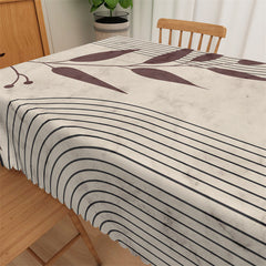 Lofaris Leaves Arch Lines Marble Texture Artistic Tablecloth