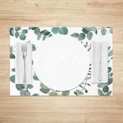 Lofaris Leaves Greenery Spring Dining Set Of 4 Placemats