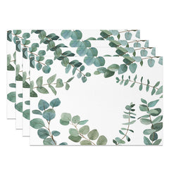 Lofaris Leaves Greenery Spring Dining Set Of 4 Placemats