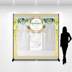 Lofaris Leaves Marble Greece Palace Custom Baby Shower Backdrop