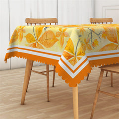 Lofaris Leaves Tree Autumn Step Repeat Rectangle Tablecloth