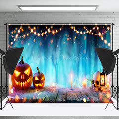 Lofaris LED Light Pumpkin Skull Halloween Photo Backdrop