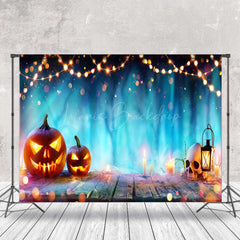 Lofaris LED Light Pumpkin Skull Halloween Photo Backdrop