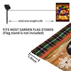 Lofaris LED Lighted Snowman Plaid Christmas Garden Flag