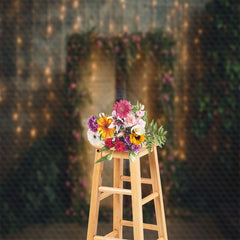 Lofaris LED Lights And Flowers Surrounded Book Photo Backdrop