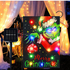 Lofaris Led Smiling Green Christmas Elf Bauble Garden Flag