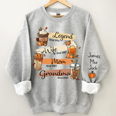 Lofaris Legend Wife Mom Grandma Est Halloween Sweatshirt