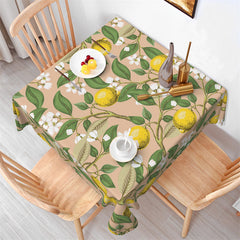 Lofaris Lemon Branch Flowers Leaves Tablecloth For Party Decor