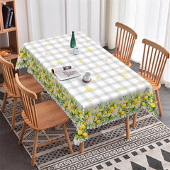 Lofaris Lemon Modern Stain Pattern Rectangle Tablecloth