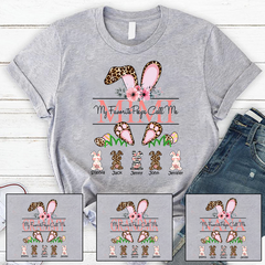 Lofaris Leopard Bunny My Favorite Peeps Easter T-Shirt