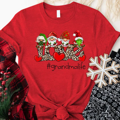 Lofaris Leopard Love Grandma Life Custom Christmas T-Shirt