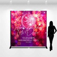 Lofaris Lets Disco Bokeh Red Light Custom Birthday Backdrop