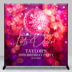 Lofaris Lets Disco Bokeh Red Light Custom Birthday Backdrop