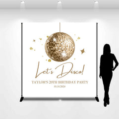 Lofaris Lets Disco Light Ball Custom 20th Birthday Backdrop