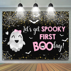 Lofaris Lets Get Spooky First Halloween Birthday Backdrop