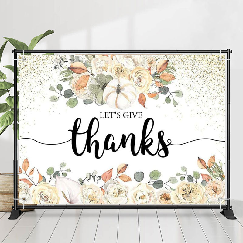 Lofaris Lets Give Thanks Teacher Appreciation Week Backdrop