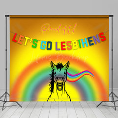 Lofaris Lets Go Lesbihens Rainbow Bokeh Pride Month Backdrop