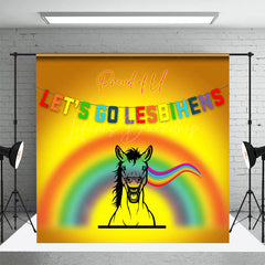 Lofaris Lets Go Lesbihens Rainbow Bokeh Pride Month Backdrop