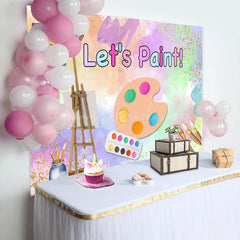 Lofaris Lets Paint Graffiti Artboard Kids Party Backdrop