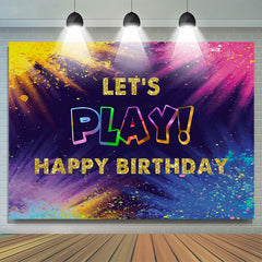 Lofaris Lets Play Colorful Graffiti Shining Birthday Backdrop